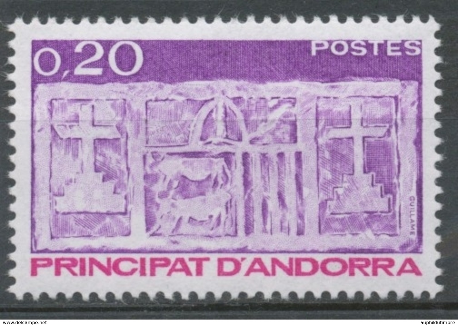 Andorre FR N°318 20c Violet Et Rose Foncé N** ZA318 - Nuovi