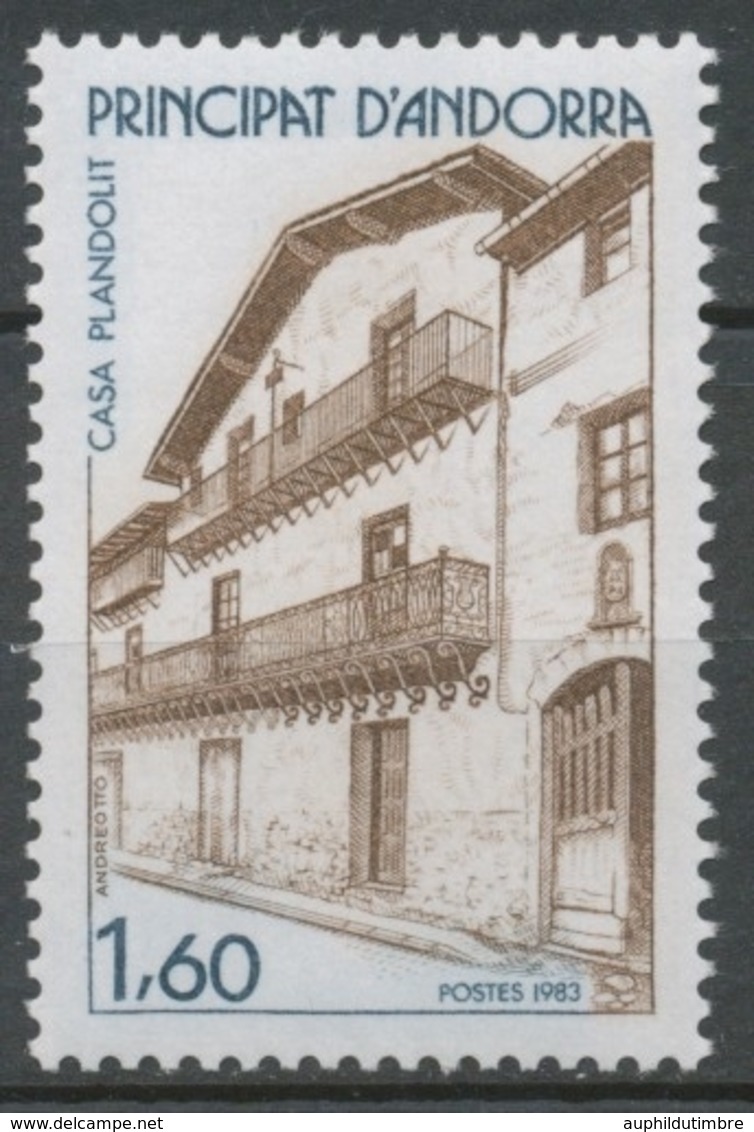 Andorre FR N°326 1f.60 Brun/bleu Foncé N** ZA326 - Ongebruikt