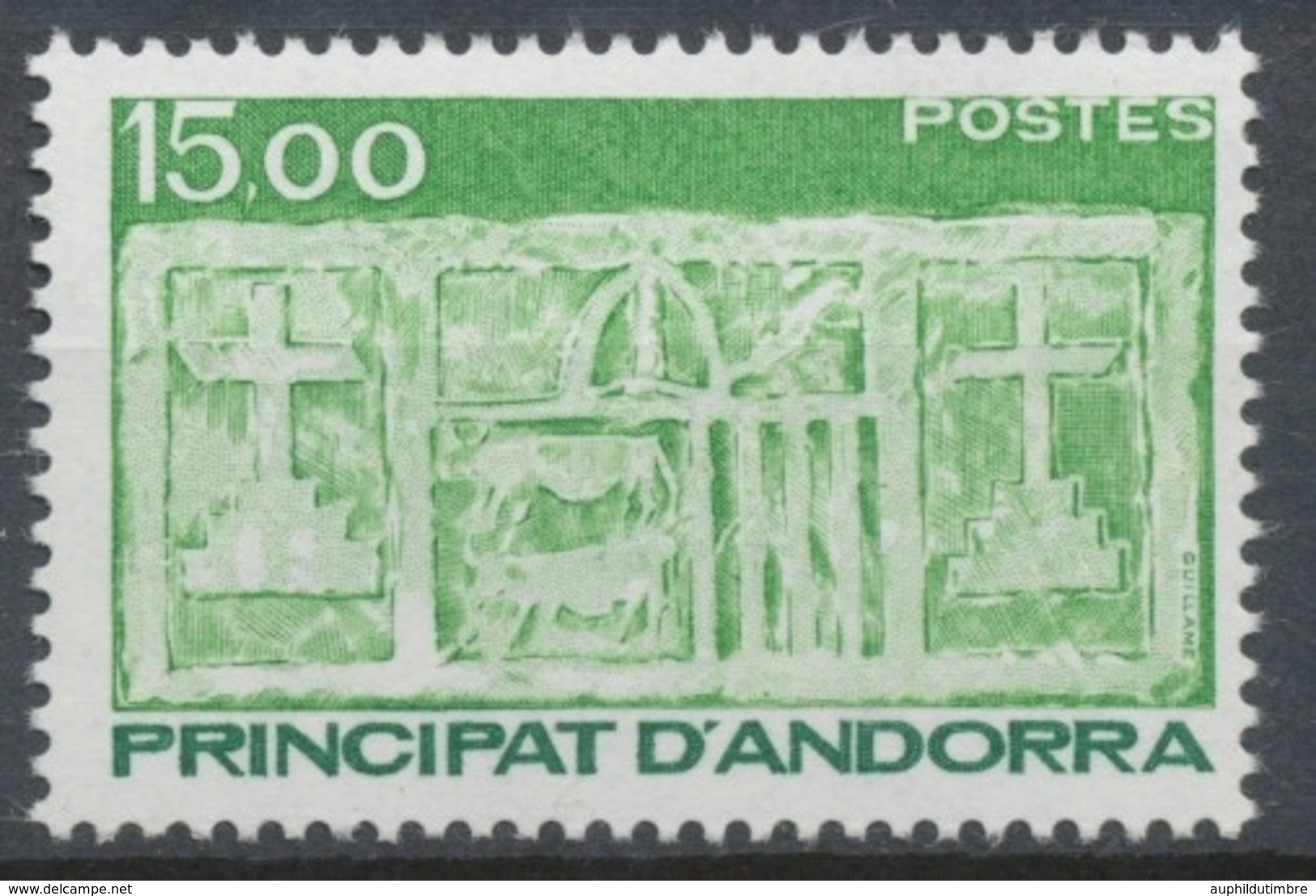 Andorre FR N°347 15f. Vert Clair/vert Foncé N** ZA347 - Ungebraucht