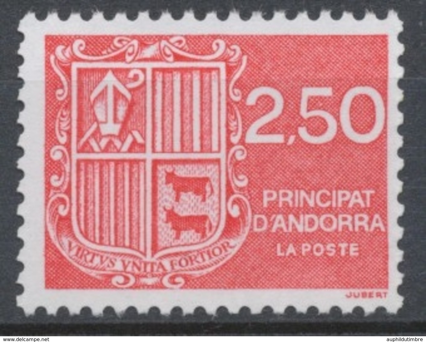 Andorre Français N°409 2f.50 Rouge NEUF** ZA409 - Nuovi