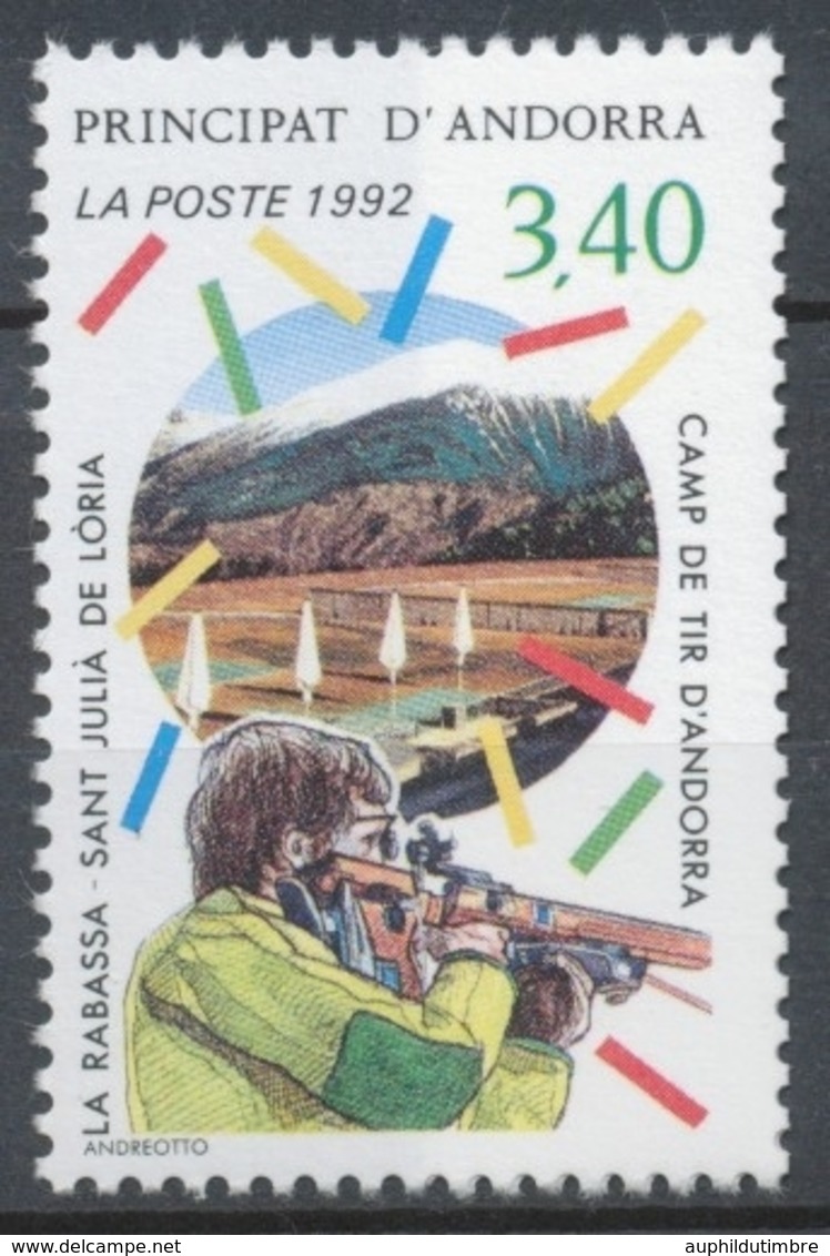 Andorre FR N°419 3f.40 Tir à La Carabine N** ZA419 - Unused Stamps