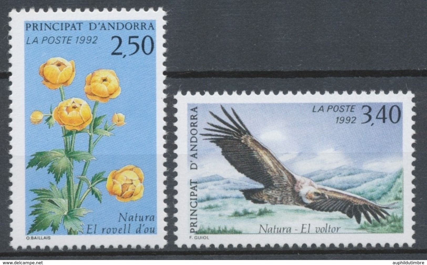 Andorre FR Série N°420 + N°421 NEUFS** ZA421S - Unused Stamps