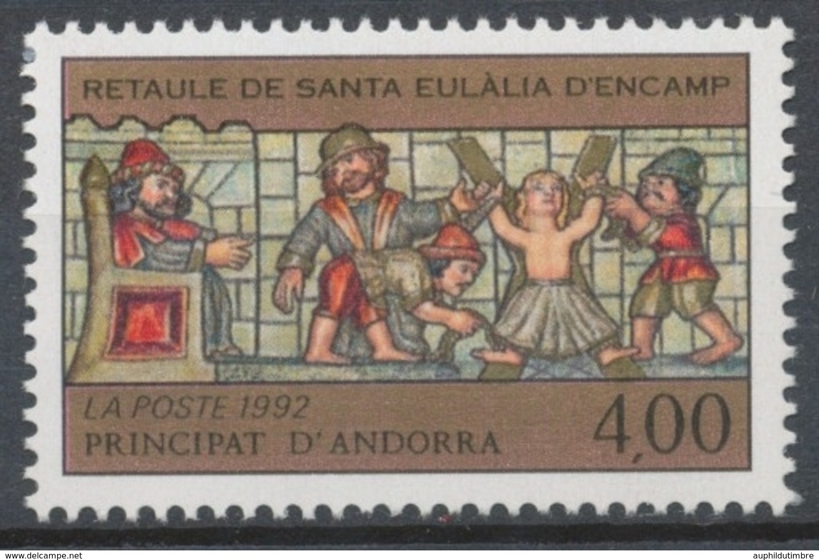 Andorre FR N°422 4f. Multicolore Et Or N** ZA422 - Unused Stamps