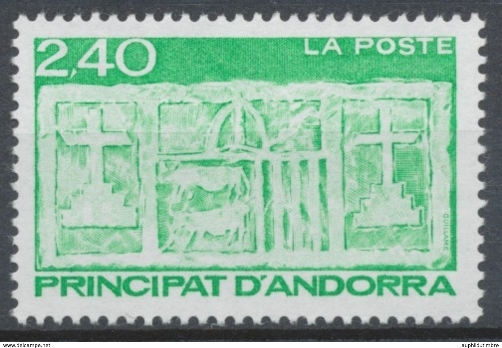 Andorre Français N°436 2f.40 Vert NEUF** ZA436 - Unused Stamps