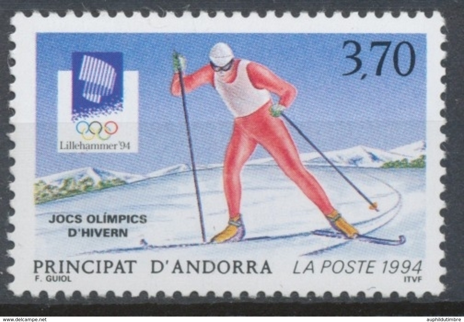 Andorre FR N°441 3f.70 Jeux Olympiques N** ZA441 - Unused Stamps