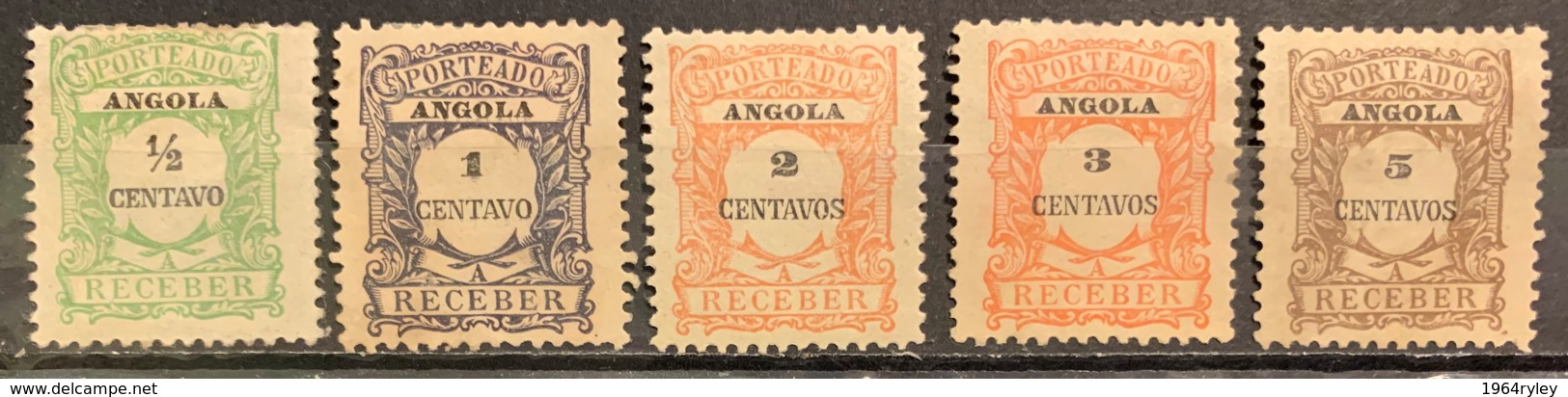 ANGOLA - MH* - 1921 - # J21/25 - Angola