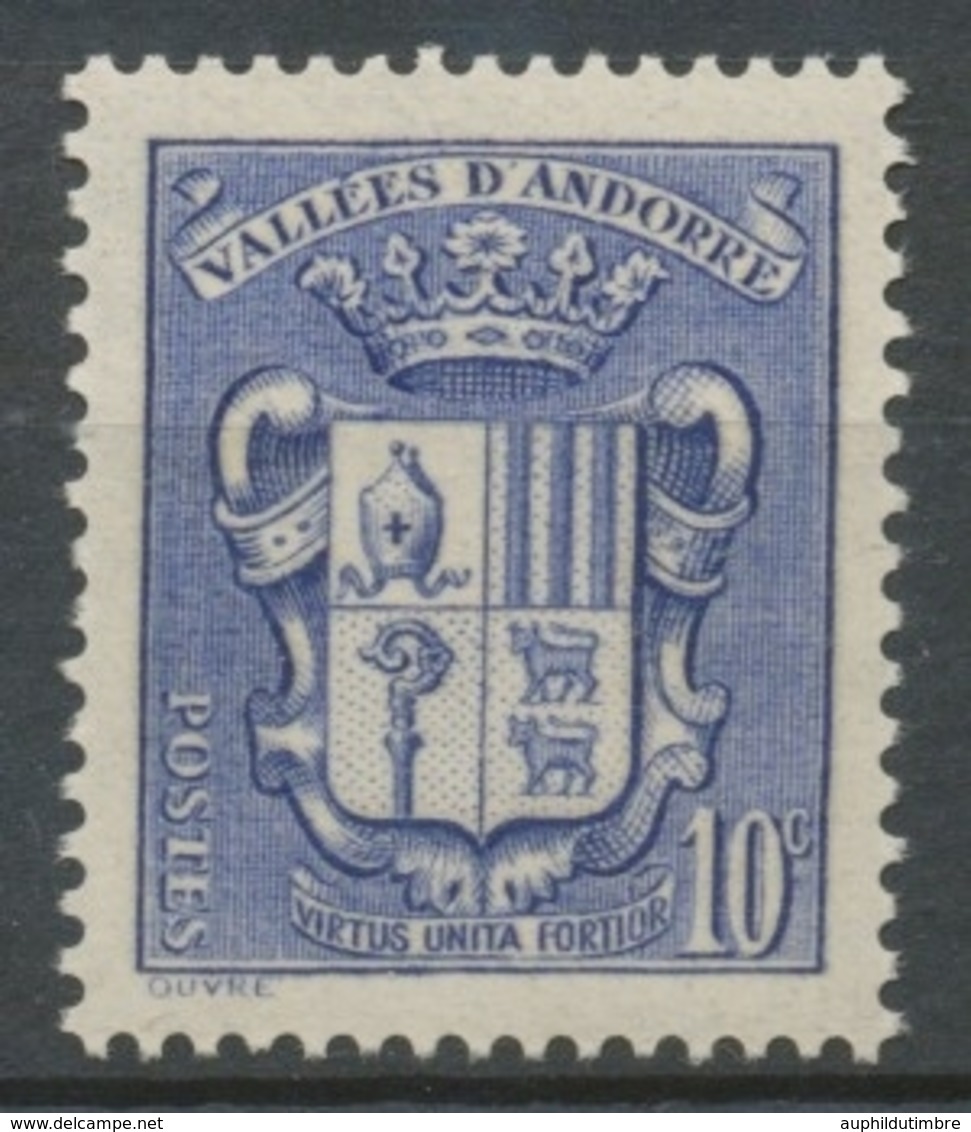 Andorre Français N°51, 10c. Outremer NEUF** ZA51 - Neufs