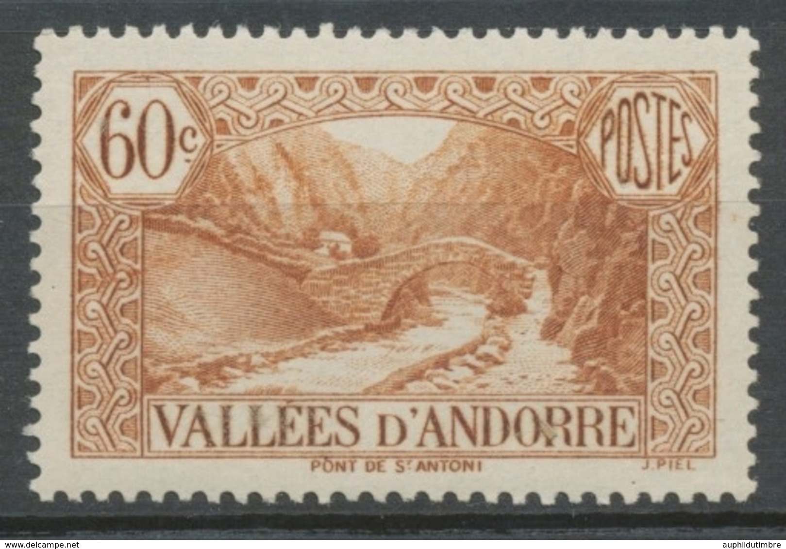 Andorre Français N°67, 60c. Bistre-brun NEUF** ZA67 - Unused Stamps