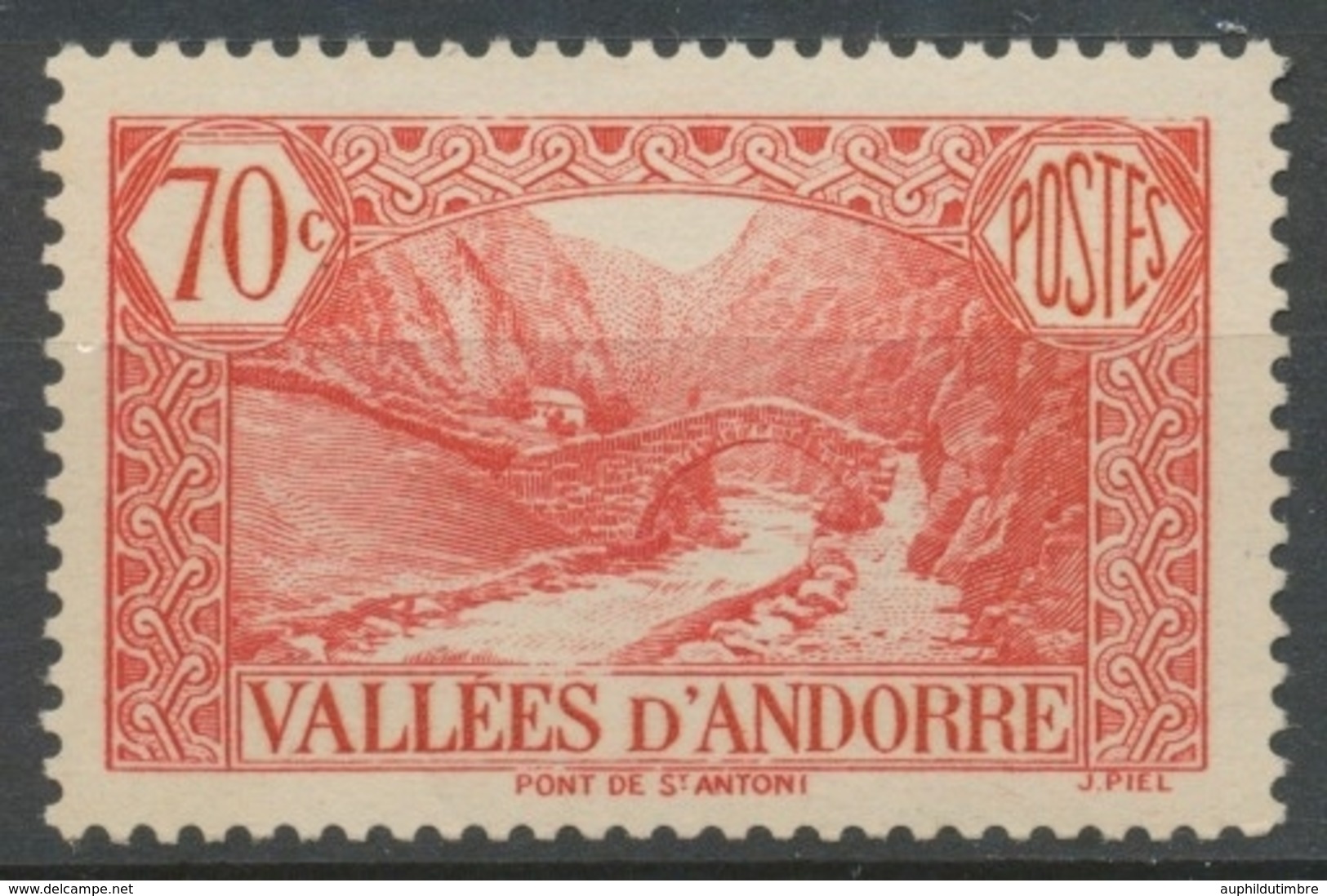 Andorre Français N°69, 70c. Rouge NEUF** ZA69 - Nuevos