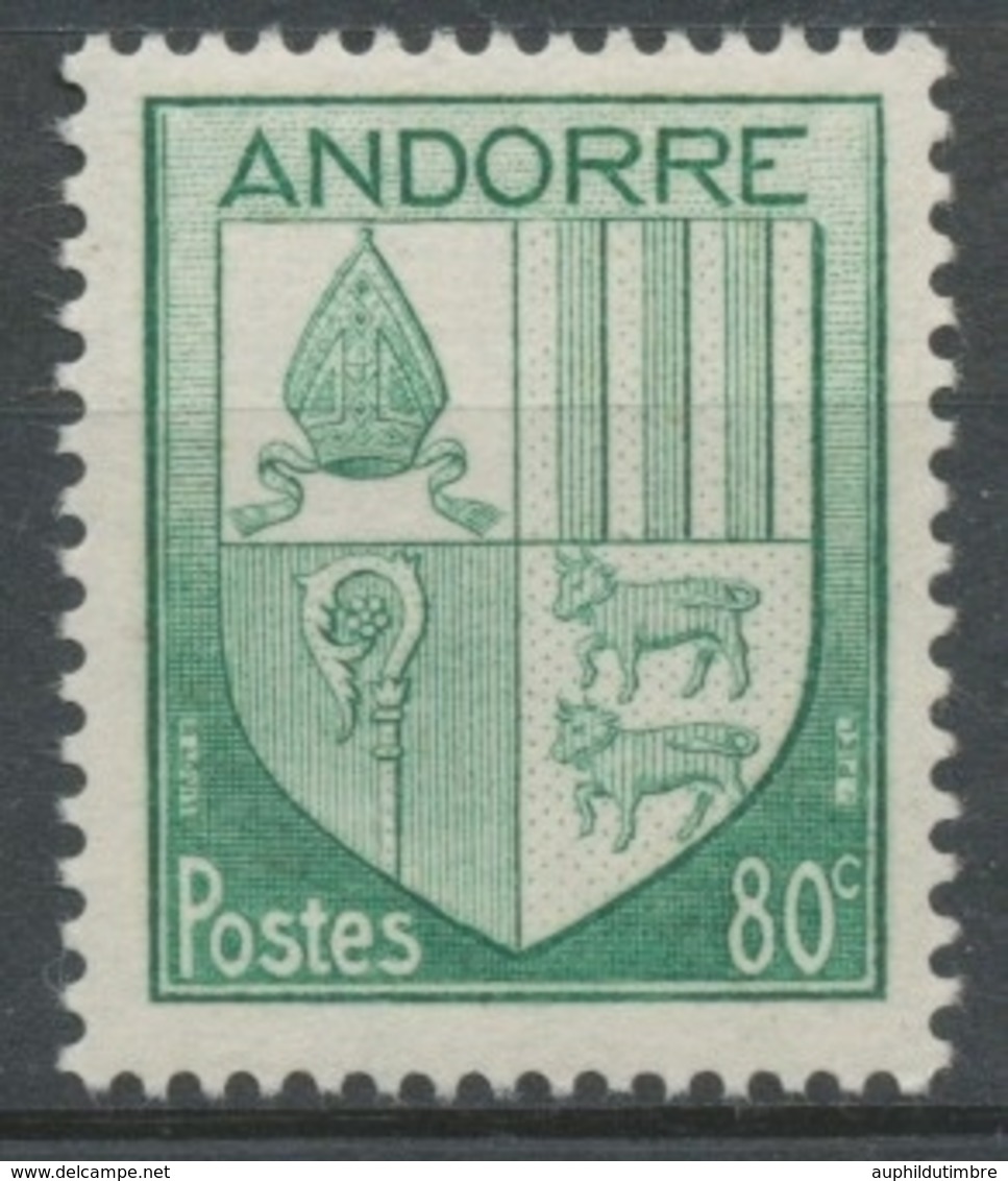 Andorre Français N°99, 80c. Vert NEUF** ZA99 - Unused Stamps