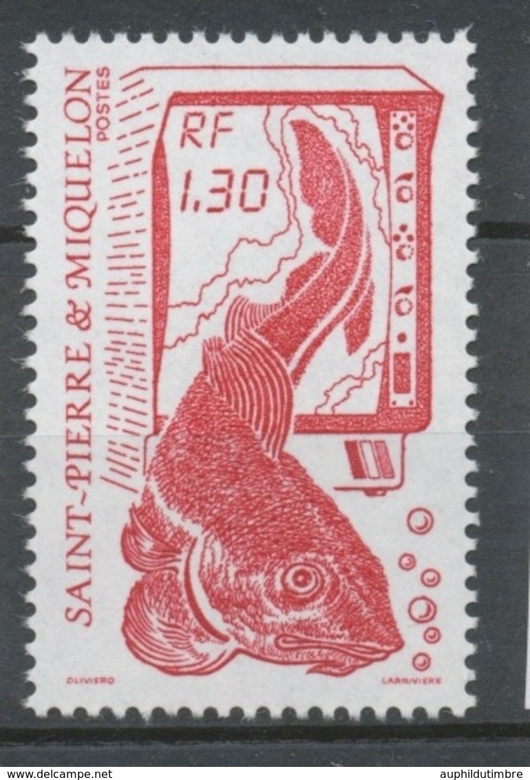SPM  N°490 La Pêche. Type De 1986. 1f.30 Rouge (472) ZC490 - Ungebraucht