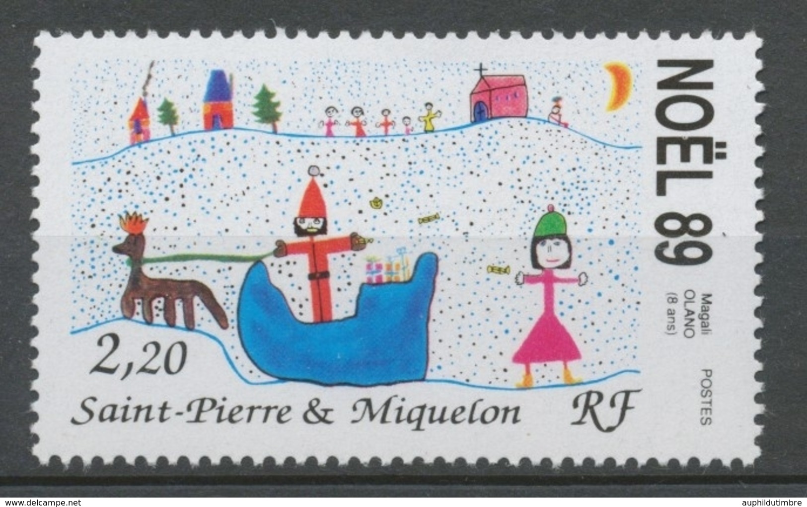 SPM  N°512 Noël Dessin D'enfant 2f20 "Père Noël", De Magalie Olano (8 Ans) ZC512 - Ongebruikt