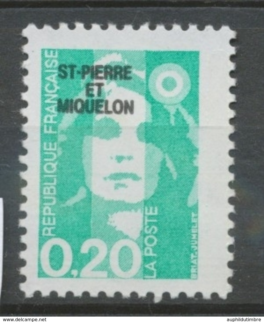 SPM  N°515 Marianne Du Bicentenaire. 20c. émeraude (2618) ZC515 - Unused Stamps