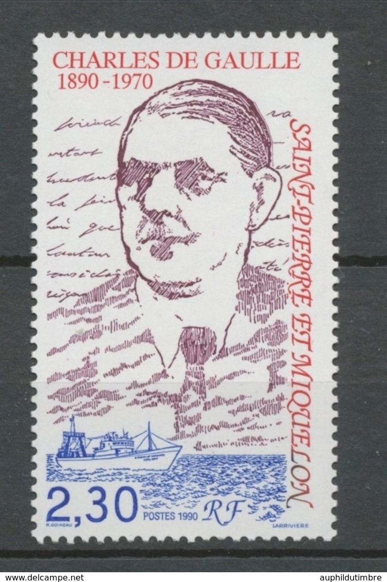 SPM  N°532 Centenaire De La Naissance Du Général Charles De Gaulle 2f30 ZC532 - Nuevos