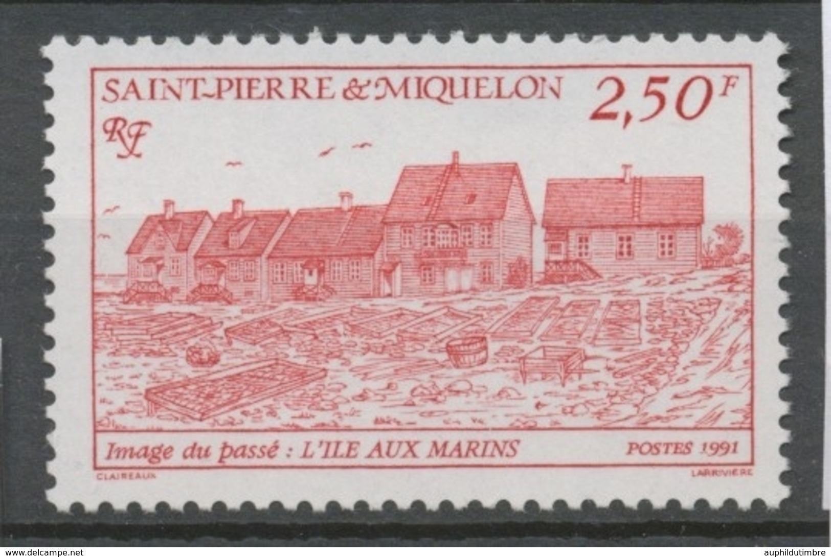 SPM  N°537 Images Du Passé. 1f.70 Bleu L' île Aux Marins ZC537 - Unused Stamps