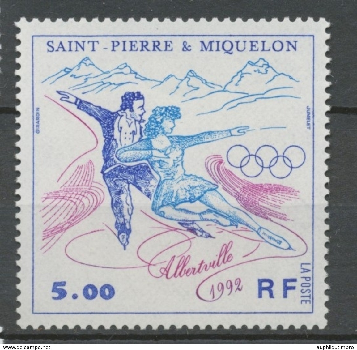 SPM  N°559 Jeux Olympiques D' Hiver, 1992 à Albertville (France) Couple De Patineurs Stylisés 5f ZC559 - Neufs