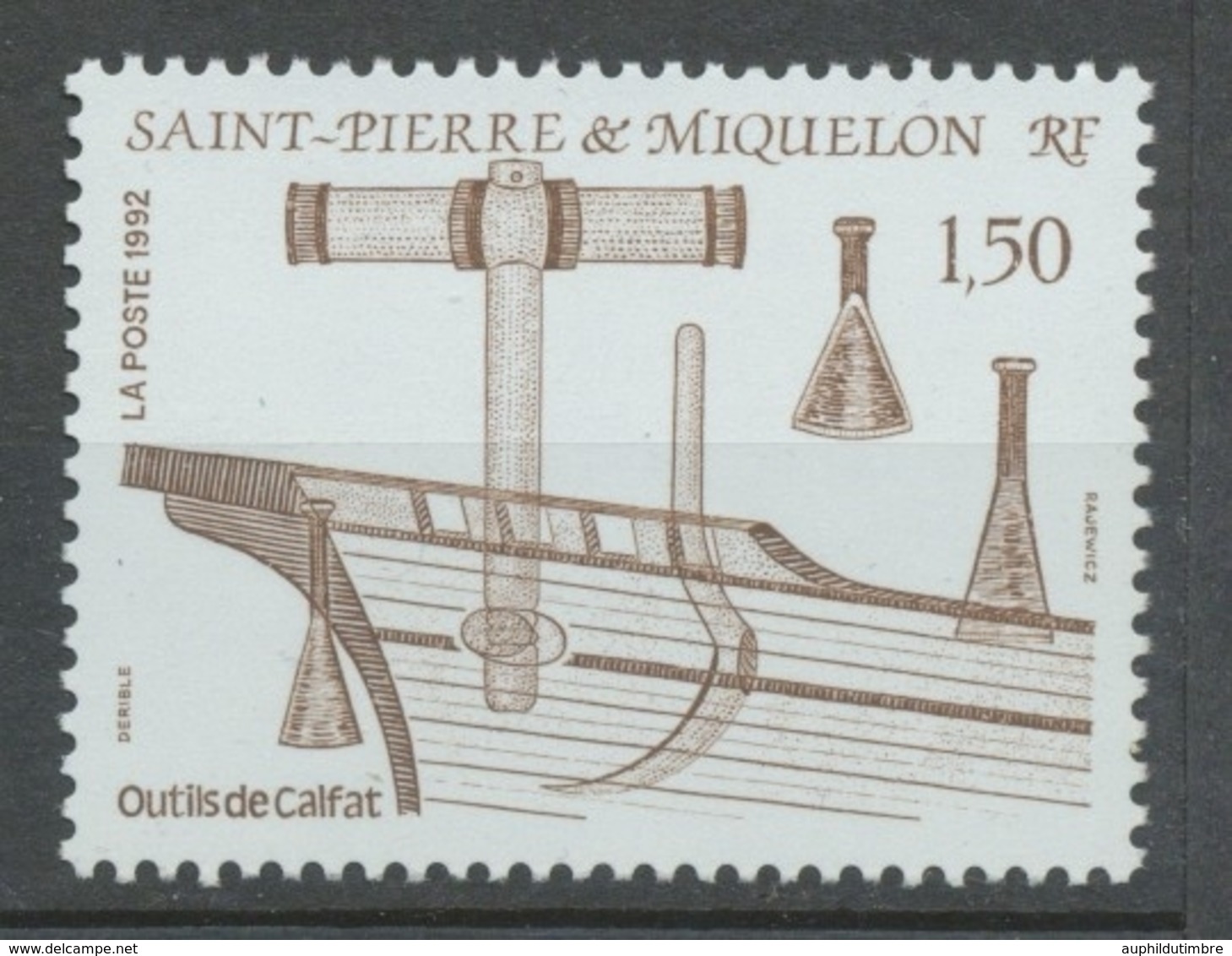 SPM  N°561 Outils De Calfat Outils, Coque De Bateau 1f50 Brun ZC561 - Unused Stamps