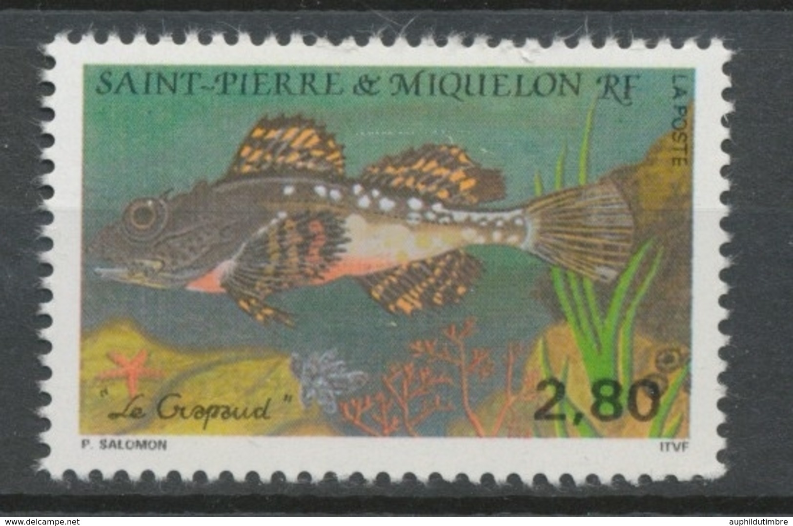 SPM  N°580 Faune Les Poissons Multicolores 2f80 Crapaud ZC580 - Unused Stamps