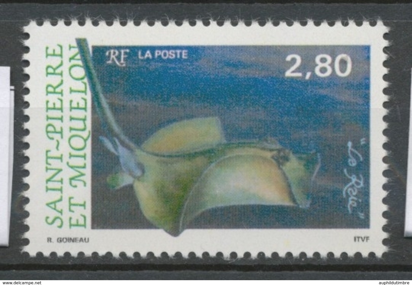 SPM  N°582 Faune. Les Poissons. Multicolores. 2f.80 Raie ZC582 - Ongebruikt
