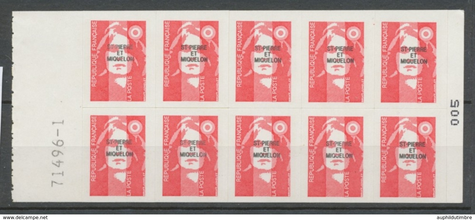 SPM  N°590 Marianne Du Bicentenaire Sans Valeur Emis En Carnet Rouge (2807) ZC590 - Unused Stamps