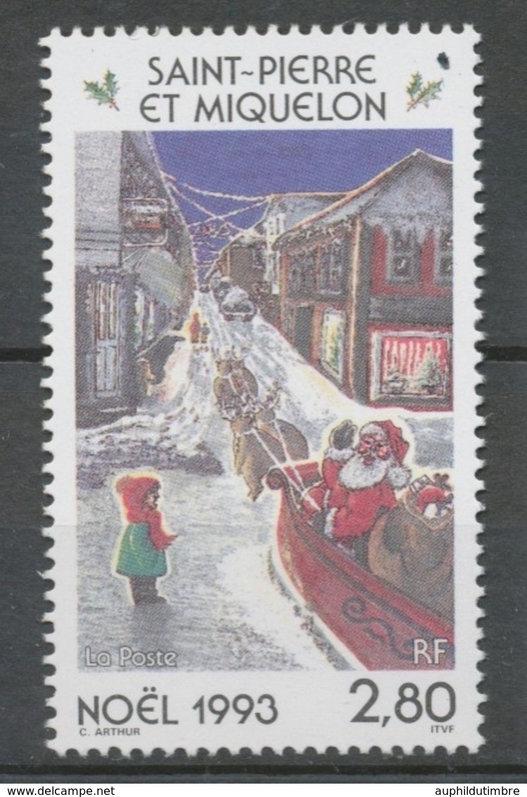 SPM  N°591 Noël 2f80 Enfant Regardant Passer Le Père Noël, Son Attelage ZC591 - Unused Stamps