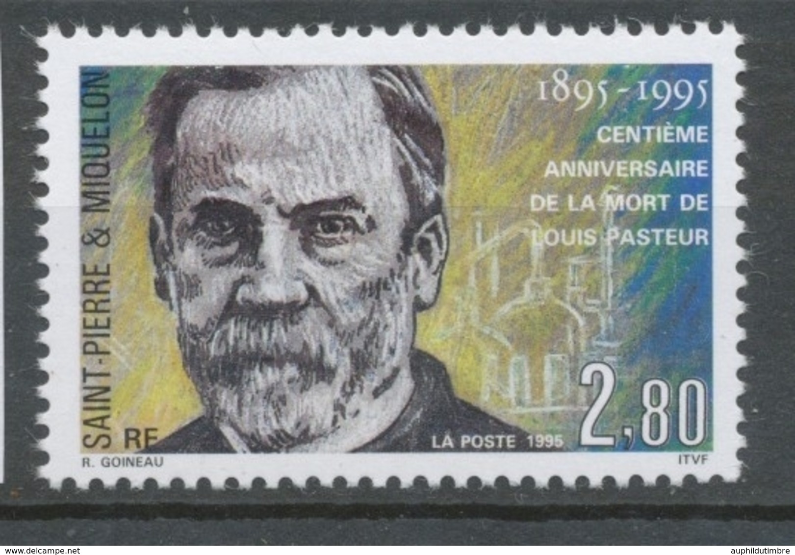 SPM  N°609 Centenaire De La Mort De Louis Pasteur 2f80 Portrait ; Cornues, éprouvettes ZC609 - Nuevos