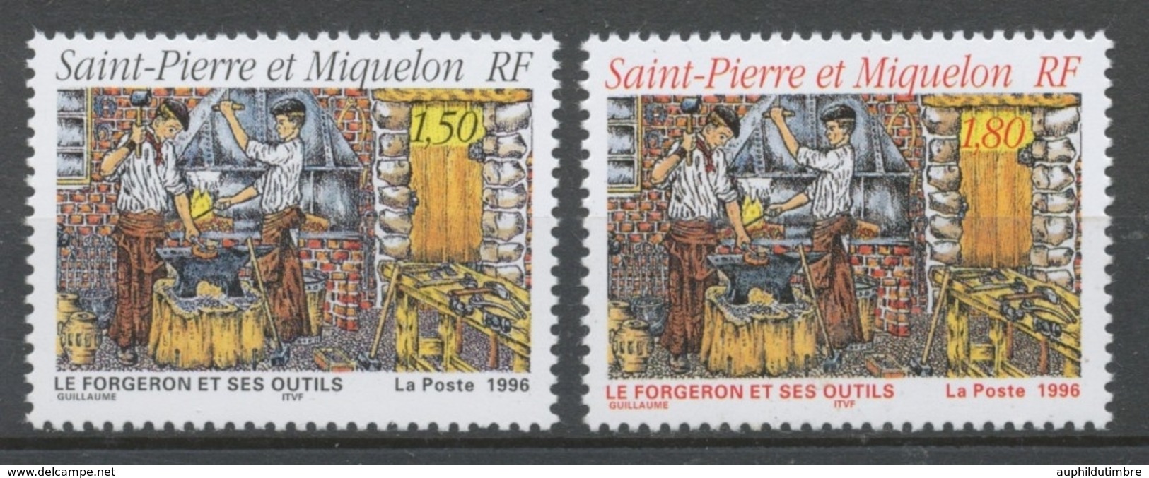 SPM  N°628A Série Le Forgeron Et Ses Outils. 2 Valeurs ZC628A - Unused Stamps