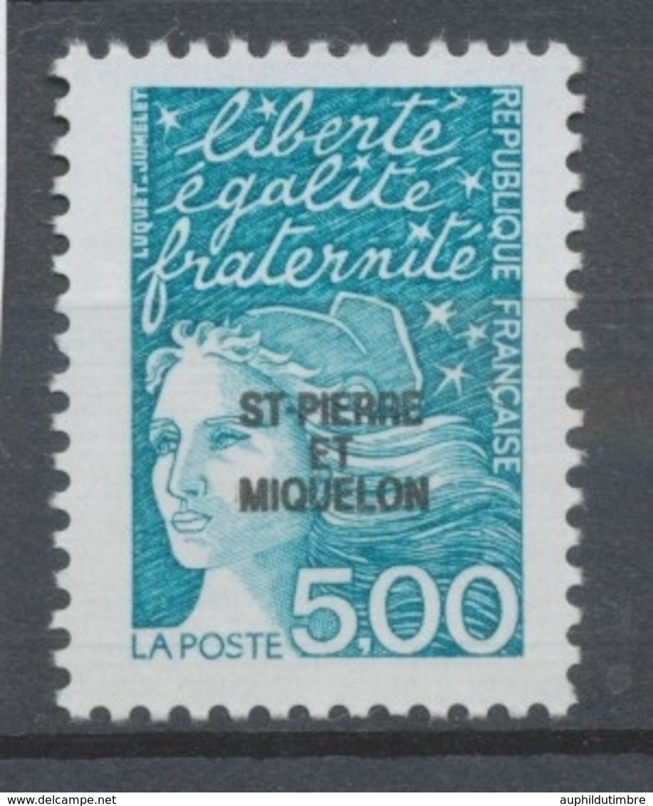 SPM  N°667 T.-P De France. 5f. Bleu-vert  (3097) ZC667 - Ungebraucht