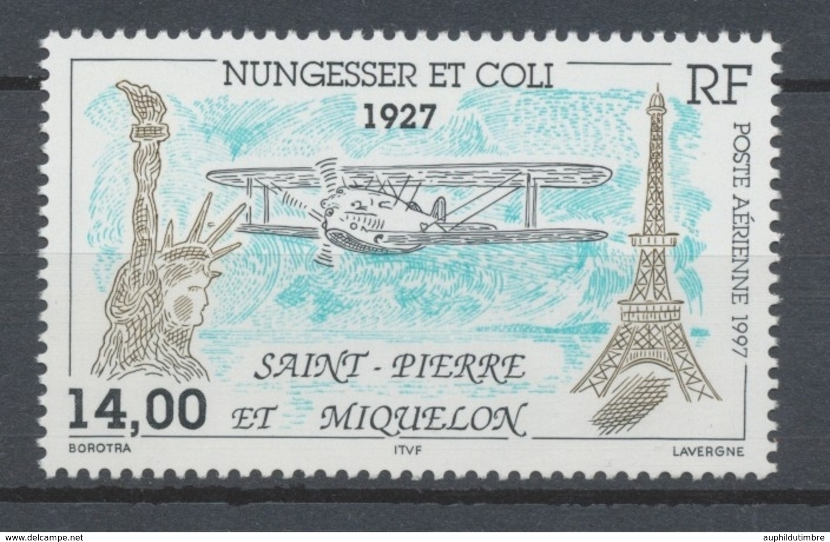 SPM  N°77 14f. Turquoise, Brun Et Noir ZC77 - Unused Stamps