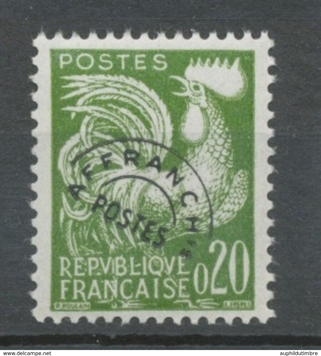 Préoblitérés N°120 Type Coq Gaulois. 20c. Vert ZP120 - 1953-1960