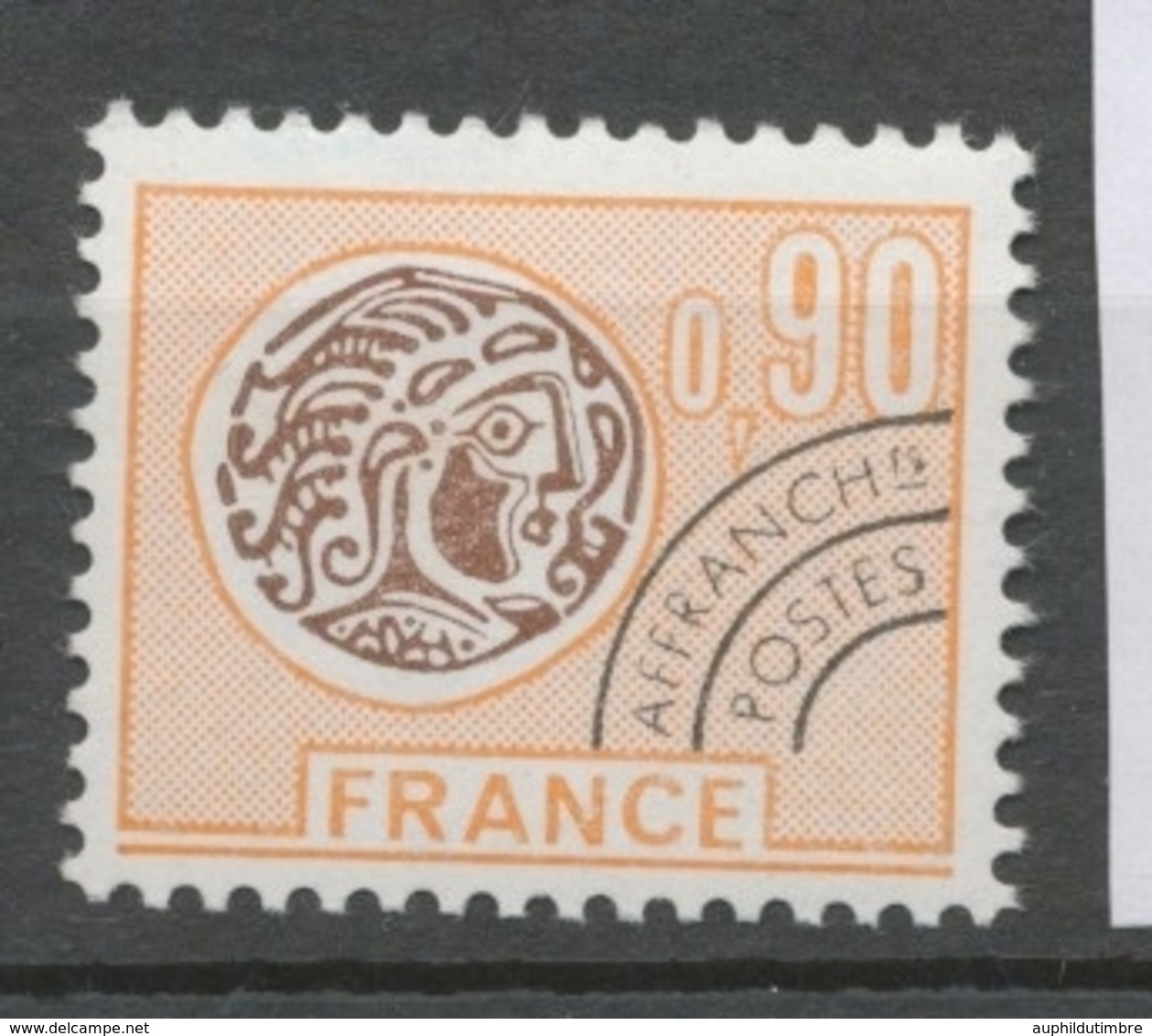 Préoblitérés N°142 Monnaie Gauloise.  90c. Orange Et Brun ZP142 - 1964-1988