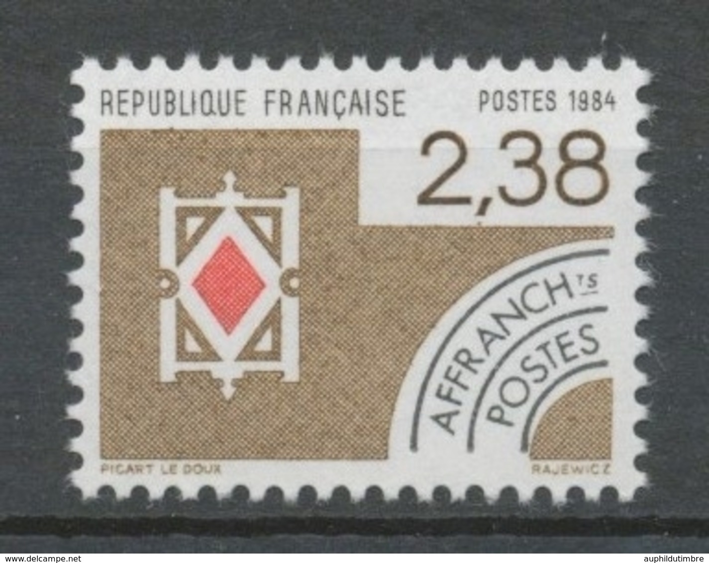 Préos N°184 Cartes à Jouer. 2 F. 38 Noir, Brun Et Rouge ZP184 - 1964-1988