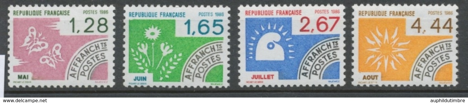 Préos N°190-193 Série Les Mois De L'année (II) 1986 ZP190A - 1964-1988