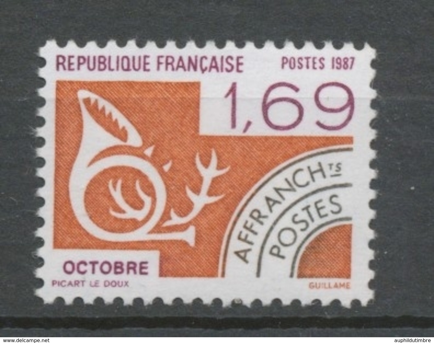 Préos N°195 Les Mois De L'année 1 F 69 Lilas Et Brun-jaune ZP195 - 1964-1988