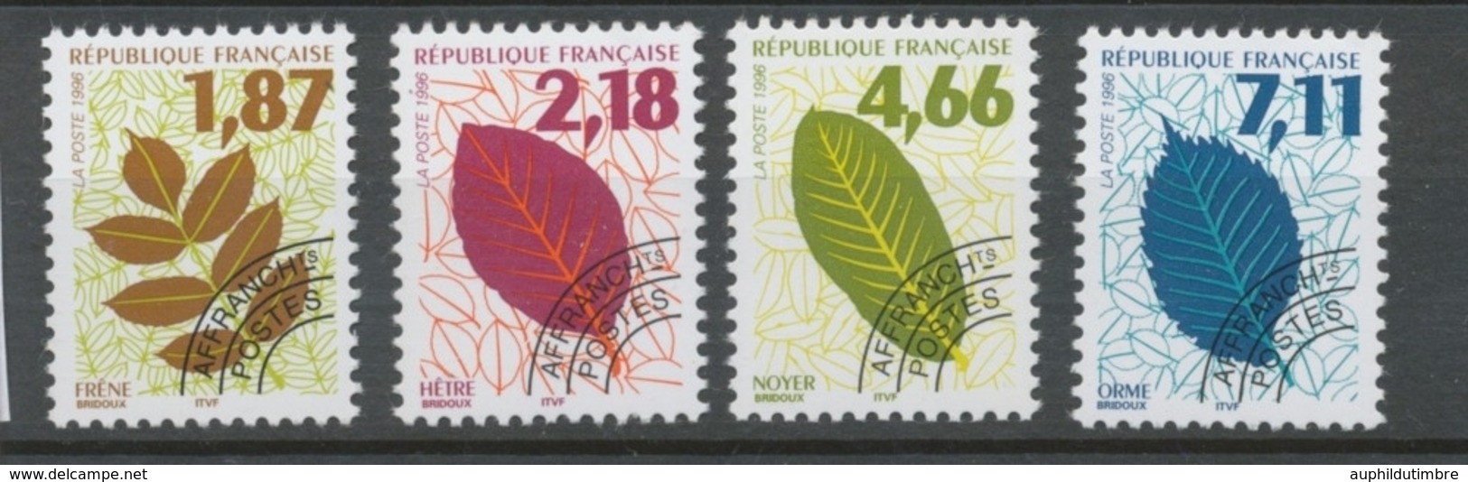 Préoblitérés N°236-239 Série Feuilles D'arbres (II) 1996 ZP236A - 1989-2008