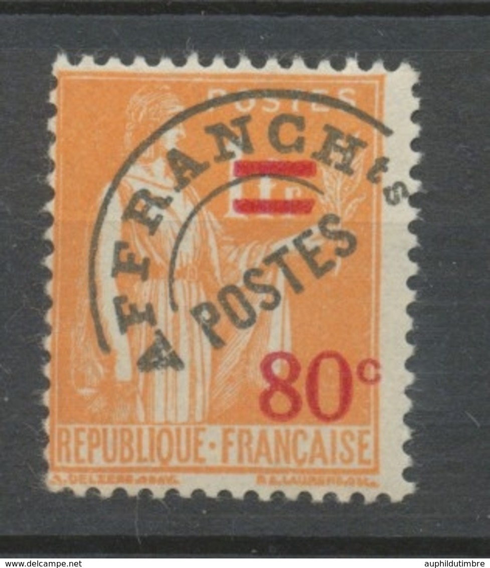 Préoblitérés N°74 80c. Sur 1 F. Orange Type Paix ZP74 - 1893-1947