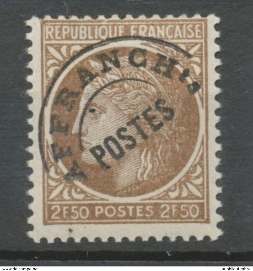 Préoblitérés N°93 Timbres-poste De 1900-46 - 2 F. 50 Brun ZP93 - 1893-1947