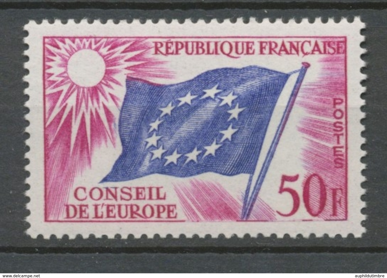 Service N°21 Conseil Europe 50 F Lilas-rose Et Outremer ZS21 - Mint/Hinged