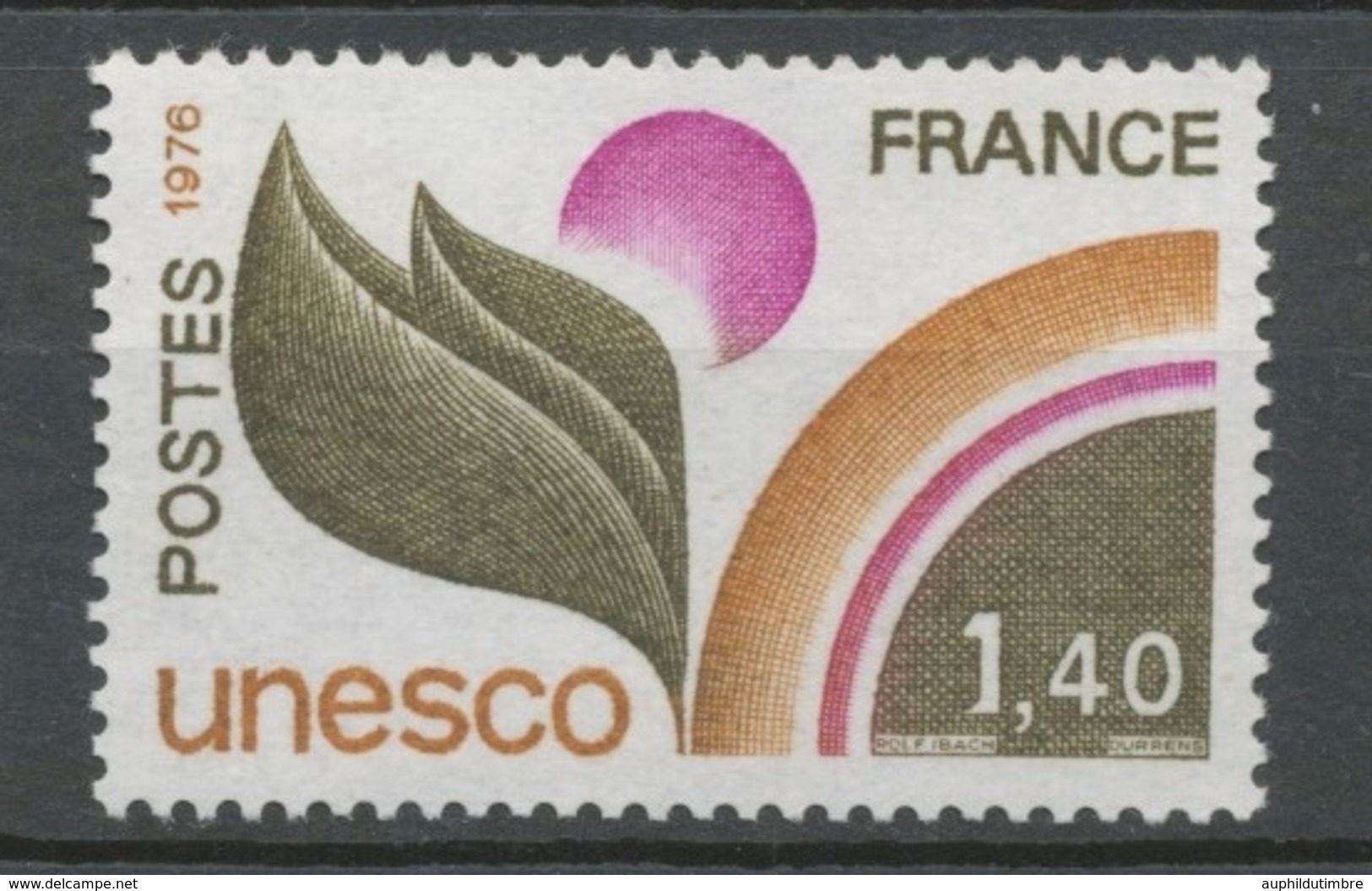 Service N°52 UNESCO 1 F.40 Brun, Brun-orange Et Lilas-rose ZS52 - Nuevos