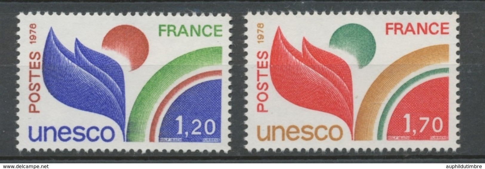 Service N°56-57 Série UNESCO.  2 Valeurs ZS56A - Ungebraucht