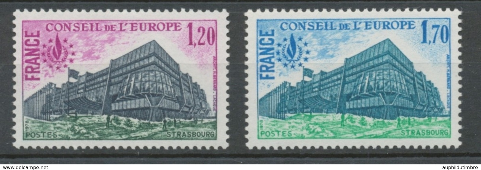 Service N°58-59 25e Anniversaire Conv. Europ. 2 Valeurs ZS58A - Ungebraucht