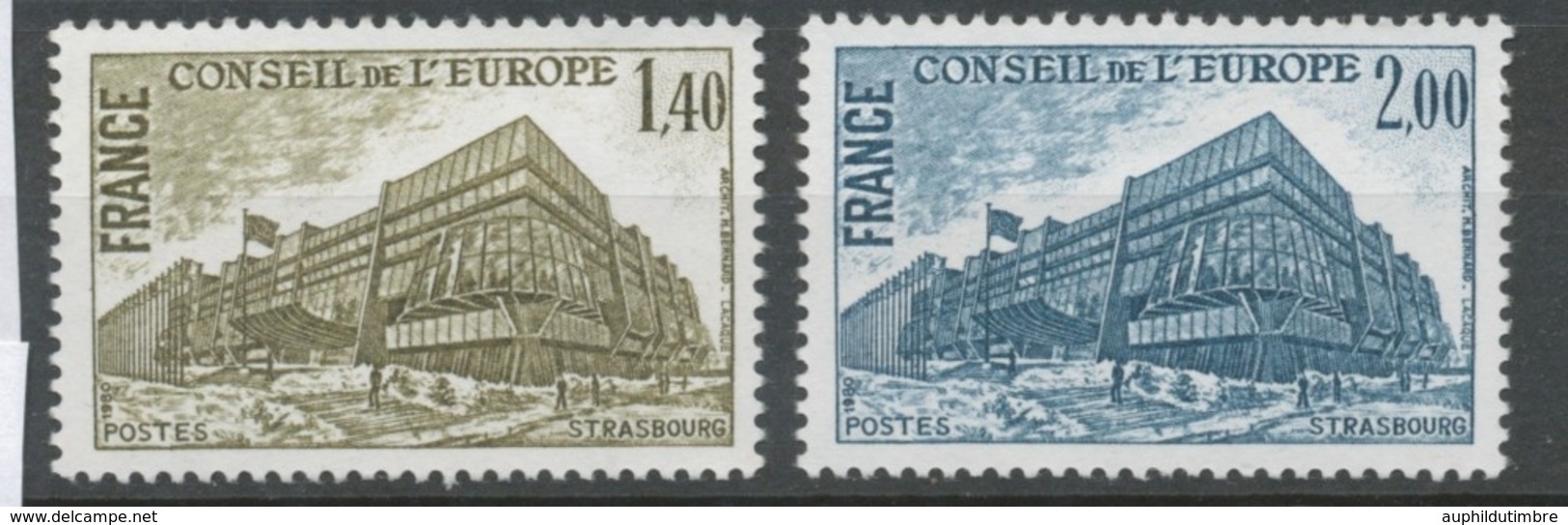 Service N°63-64 Série Conseil Europe Strasbourg  2 Valeurs ZS63A - Nuovi