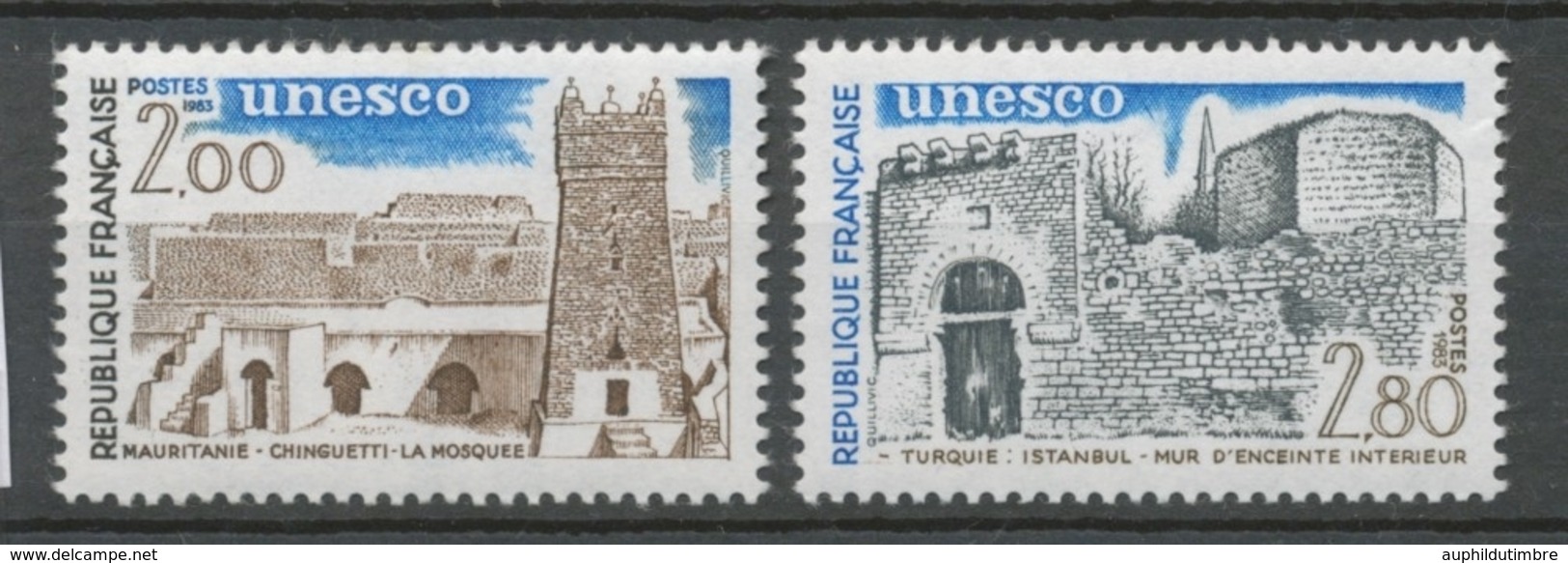 Service N°75-76 Série UNESCO Patrimoine Unniversel 2 Val. ZS75A - Mint/Hinged