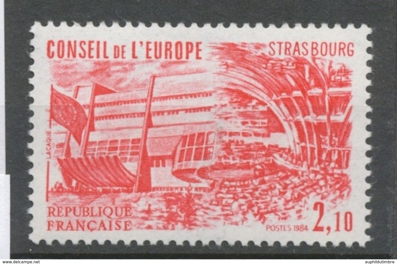 Service N°83 Conseil De L' Europe. 2f.10 Rouge ZS83 - Ungebraucht