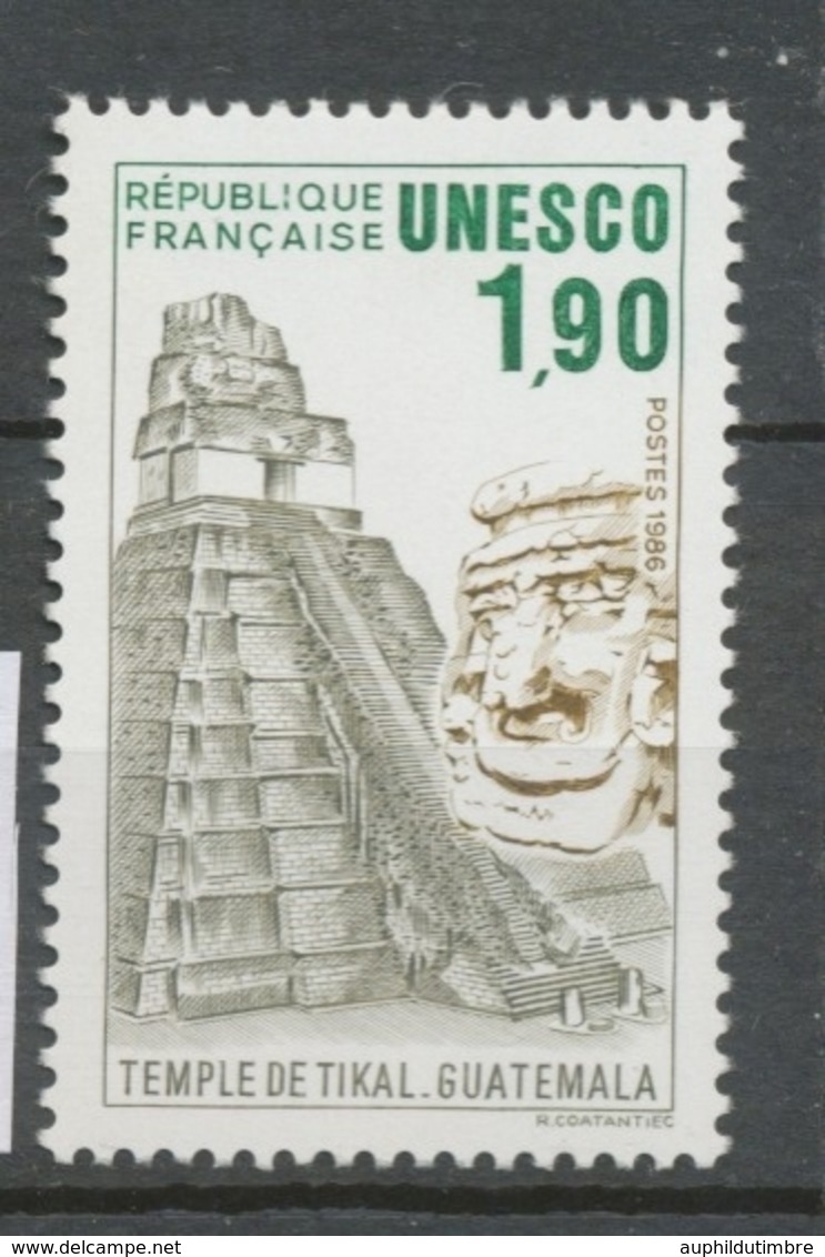 Service N°91 UNESCO Temple De Tikal - Guatemala  1f90 Gris, Brun Clair, Vert ZS91 - Mint/Hinged