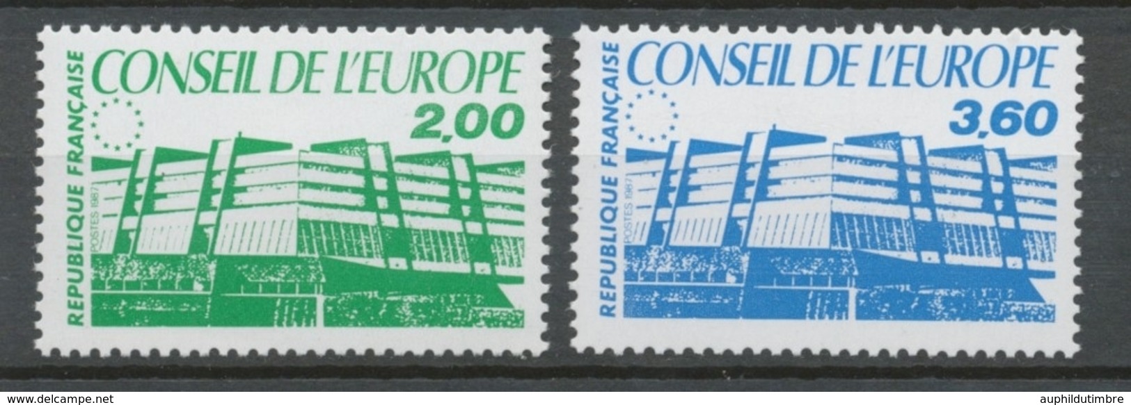 Service N°96-97 Série Conseil De L' Europe.  2 Valeurs ZS96A - Ungebraucht