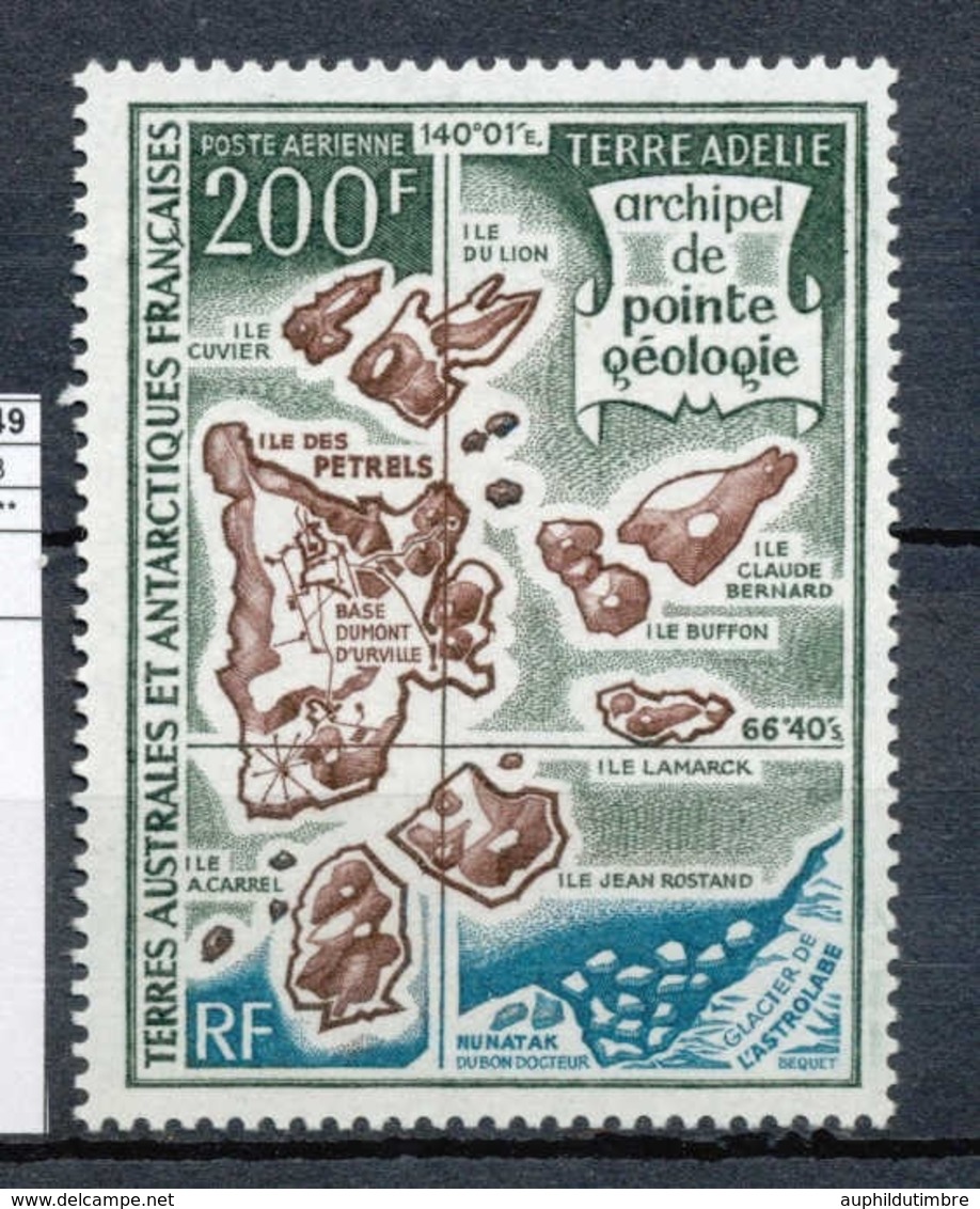 T.A.A.F Aérien 1971 N°24 Archipel De Pointe Géologie N** ZT149A - Luchtpost