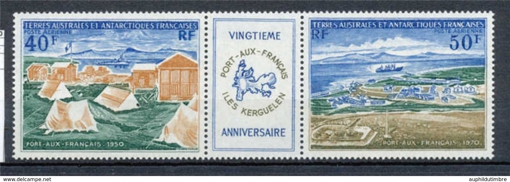 T.A.A.F Aérien 1971 N°26A Port-aux-Français. Triptyque N** ZT150A - Posta Aerea