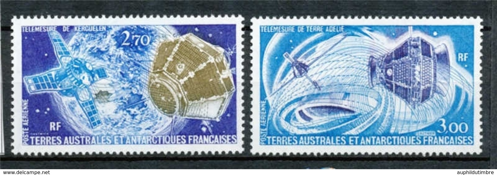 T.A.A.F Aérien 1977 N°49-50 Série Télémesures N** ZT163A - Airmail