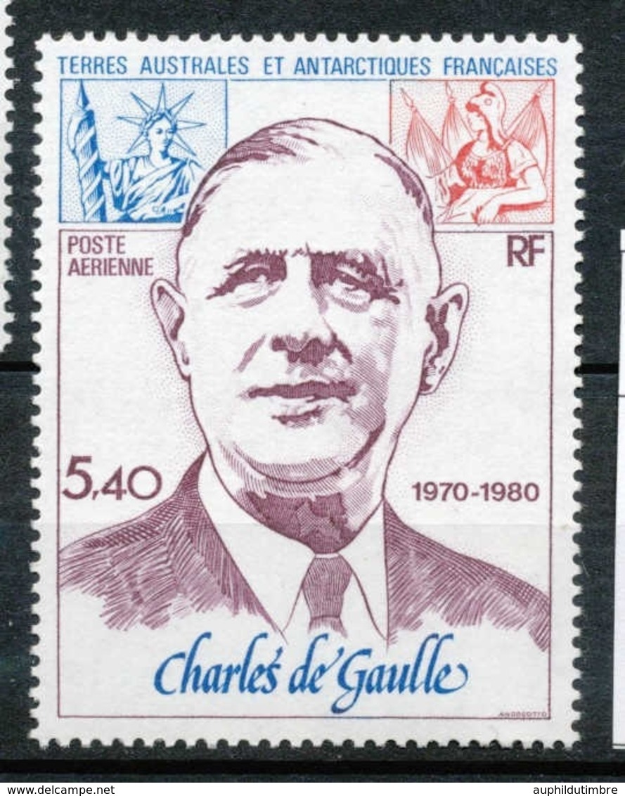 T.A.A.F Aérien 1980 N°61 10e Anniversaire Mort Général De Gaulle (1890-1970) N** ZT173A - Airmail